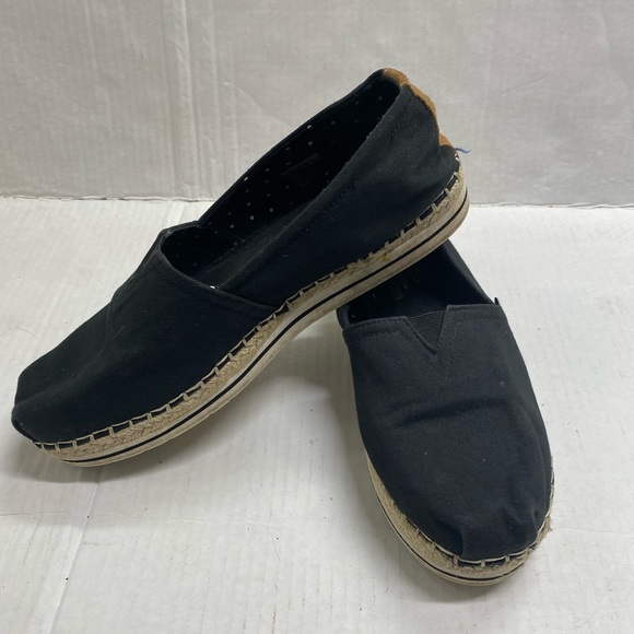 Bobs Black Espadrille Style Shoe - Picture 1 of 13